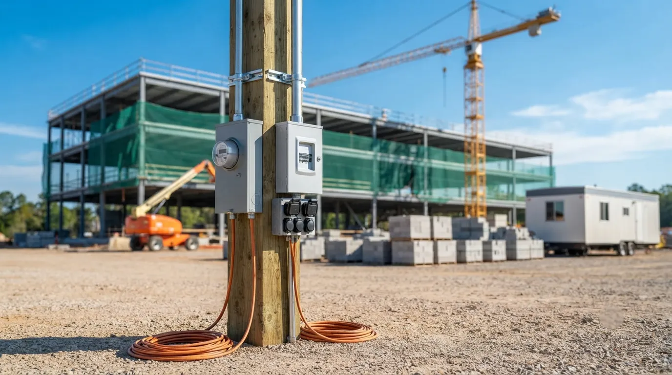 Temporary Power Pole in San Tan Valley, AZ
